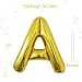 VHUWE 40 inch Gold Letter A Balloon, Big Size Alphabet Foil Mylar Helium Balloons for Birthday Party Celebration Wedding Anniversary Baby Shower Decorations Supplies Alphabet A