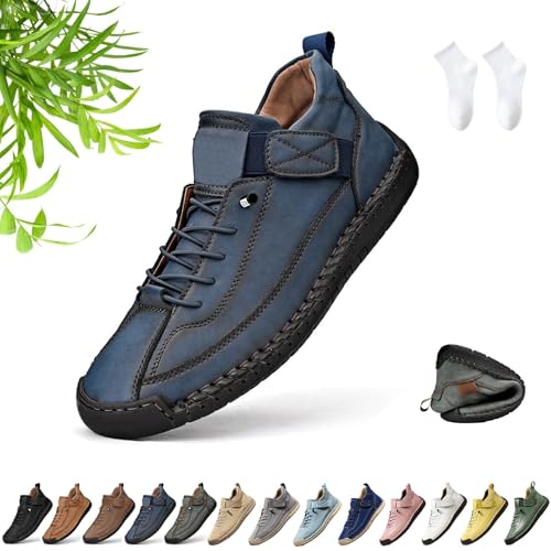 Beelovy Shoes for Men, Beelovy Handmade Leather Sneakers for Men & Women, Soft Comfort & Orthopedic Support Slip on Walking Loafers for Travel and Walk
