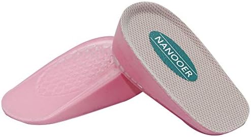 Height Increase Insoles,Shoe Lift Inserts,Gel Heel Lift Inserts,Heel Cushion Inserts,Heel Lift,Height Increase Insoles for Leg Length Discrepancies,1 Pair (Pink, 1.4IN)