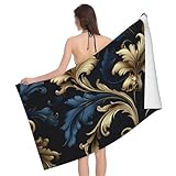 Matériaux : nos serviettes de bain à motif damassé sont fabriquées à partir de tissu en microfibre. Elles sont respirantes, moelleuses et douces sur la peau, parfaites pour vous envelopper dans un confort doux après un bain.