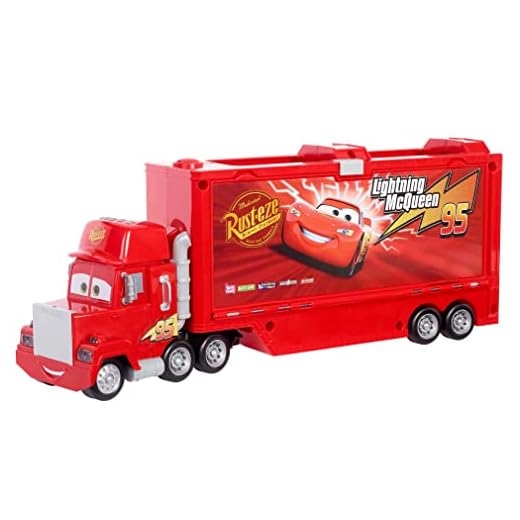 Disney Pixar Cars GYK60 - Cars Track Talkers Mack Truck, Lightning McQueens Transporter, Spielzeug ab 3 Jahren
