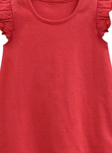 Image of A.T.U.N. (All Things UBER Nice) Girl's Polyester Regular Fit Solid Round Neck Knee Length Regular Top