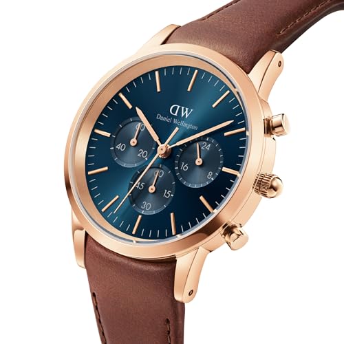 Daniel Wellington Men Analogue Blue Round Dial Watch- DW00100639K - Image 2