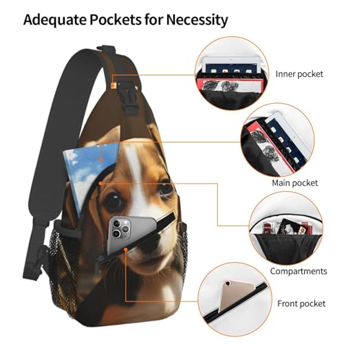 Bolso tipo crossbody con diseño de Beagle para senderismo miniatura 4