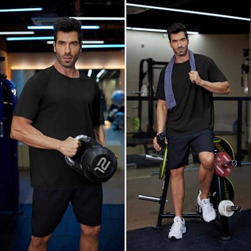 PINSPARK Men's T-Shirts Short Sleeve UPF 50+ Lightweight Quick Dry Moisture Wicking Cooling Casual Crew Neck Basic Tee Shirts4