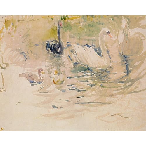 Impression sur toile cygnes 1888 ARTICULOZY pour une déco de salon élégante