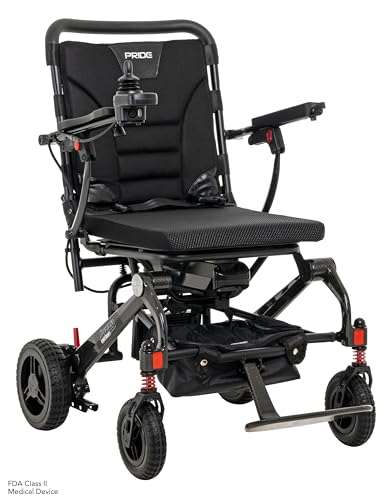 Jazzy® Carbon Electric Folding Wheelchair (Black)