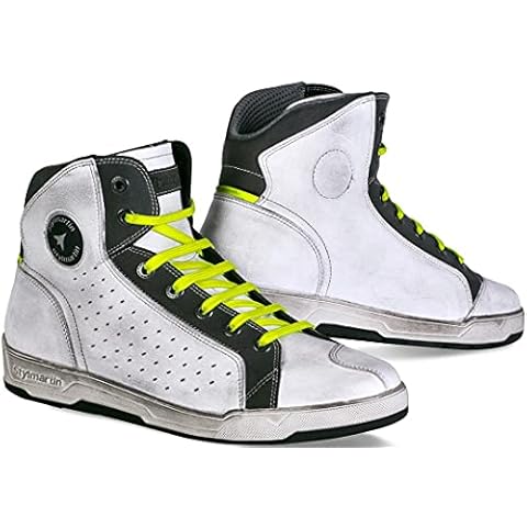 STYLMARTIN Unisex Sector Moto Boot, White, 45 EU Cover