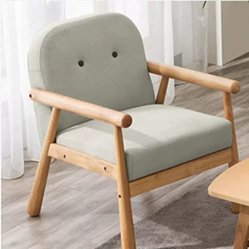 MidCentury nowoczesny fotel z tkaniny z podłokietnikiem i nóżkami z litego drewna w stylu retro fotel do salonu sypialni