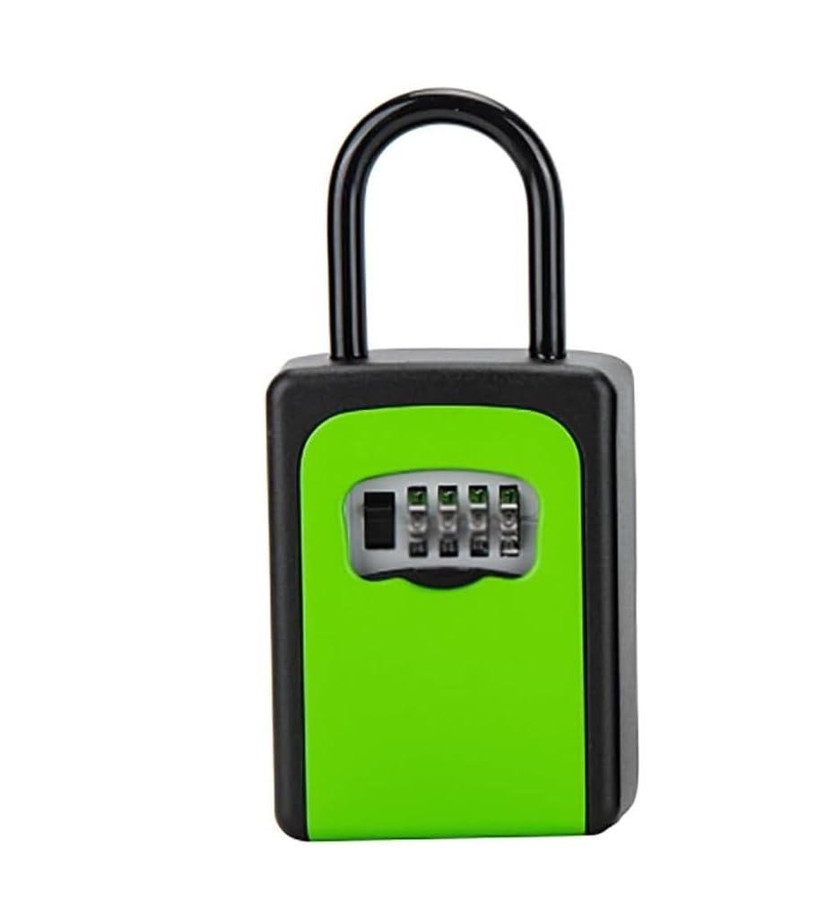 Key Storage Box,Secure Safe With Removable Shackle,4 Digit Combination Waterproof Lock(Grün)