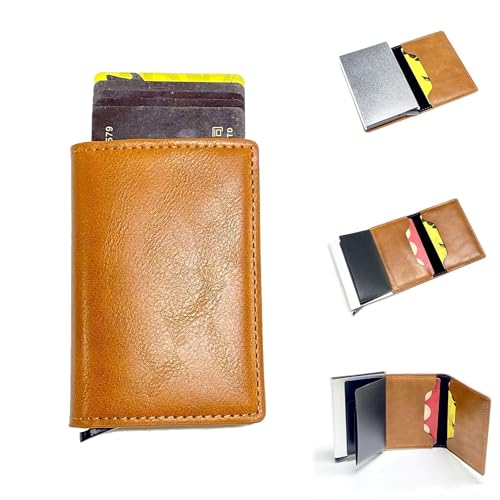 The card wallet automatically pops up, RFID metal aluminum alloy imitation theft card holder anti-demagnetization4