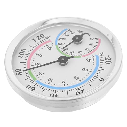 BCOATH Termómetro Higrómetro Portátil Medidor De Temperatura y Humedad Aluminio Decorativo Para
