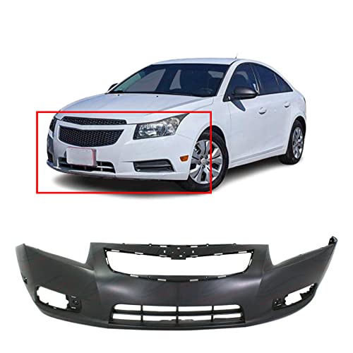 FitParts Compatible With Front Bumper Cover 2011-2014 Chevy Chevrolet Cruze Eco LS LT LTZ Sedan 11-14. New, Primed and Ready for Paint. With Fog Light Holes. GM1000924 11745907 2012 2013