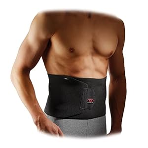 McDavid Waist Trimmer Belt for Men, Sweat Band & Back Support, Improved Posture for Workouts, Black