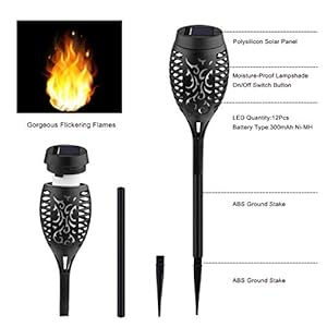 Kurifier Solar Lights Outdoor, 8Pack Solar Torch Light with Flickering Flame, Waterproof Solar Garden Lights, Outdoor Solar Lights for Yard, Flame Torches for Outside Decor Decorations Patio Pathway Kurifier Solar Lights Outdoor 8Pack Solar Torch Light with Flickering Flame Waterproof Solar Garden Lights Outdoor Solar Lights for Yard Flame Torches for Outside Decor Decorations Patio Pathway