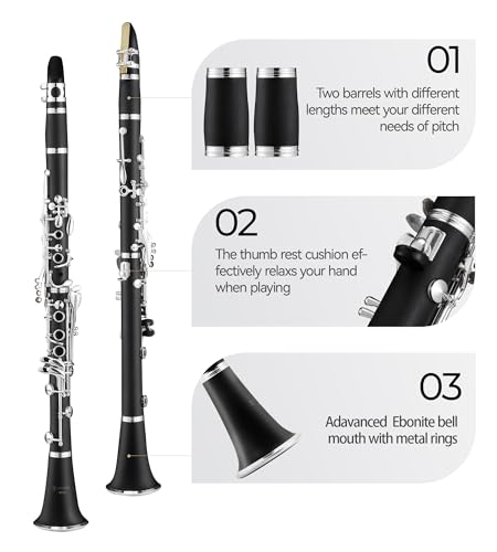 Image of Bb Clarinet Kit for Intermediate, Ebonite Body, Silver-Plated Keys