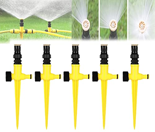 360° Rotation Auto Irrigation System Garden Lawn Sprinkler Patio (5 Pcs) #TOP2