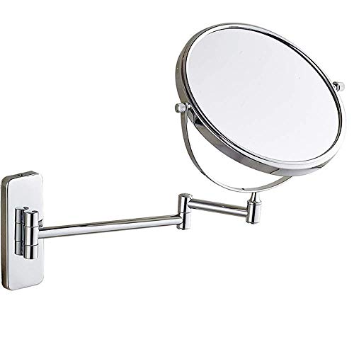 Miroirs de maquillage 8 pouces chrome extensibles pour rasage et beauté - 7
