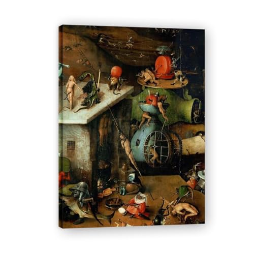 Impression sur toile celebre de Bosch avec cadre interne, tableau haut de gamme 50x70cm