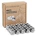 20pcs Silver Chrome Open End Lug Nuts - 7/16x20 Thread Size - 0.85 inch Length - Cone Conical Taper Acorn Seat - Installs with 19mm or 3/4 inch Hex Socket