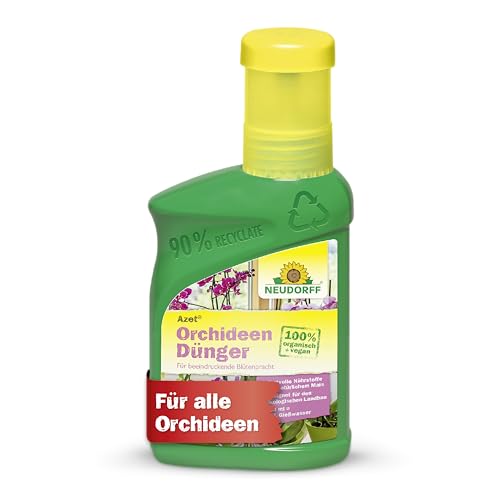 Neudorff Azet Orchideendünger - 100% natürlicher Bio Dünger für schnelles Wachstum und langanhaltende Orchideenblüten aller Orchideen, 250 ml