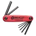 Bondhus 12592 GorillaGrip Set of 7 Hex Fold-up Keys, sizes 1.5-6mm