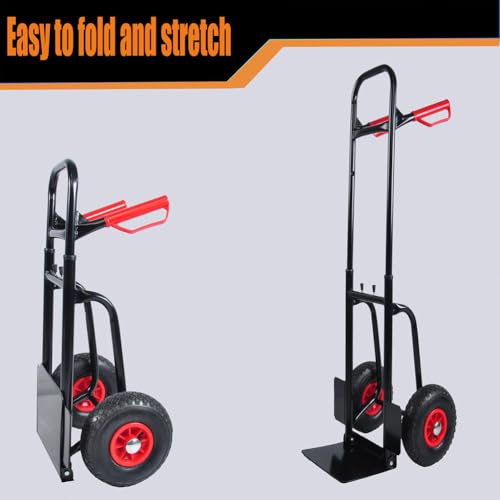 Carretilla de mano plegable con ruedas de goma 10" capacidad 150 kg miniatura 5
