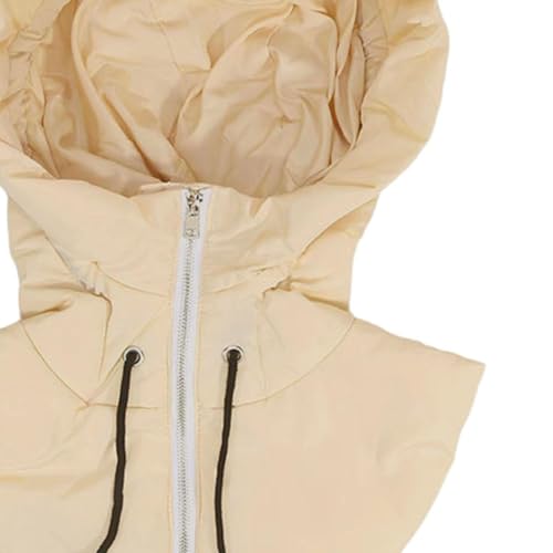 Bonnet à capuche chaud kaki et écharpe factice décontractée pour l'extérieur