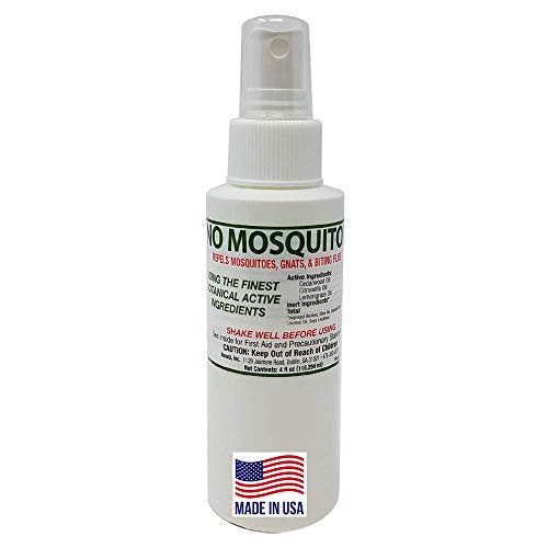 No Mosquitoz | Botanical Bug Repellant | Effective For Gnat, Mosquito And Biting Flies | Hand-Crafted Deet-Free Hypoallergenic | Non-Greasy Formula | 4Fl.oz. - (Pack Of 1) #TOP2