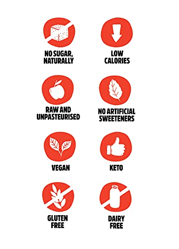 Remedy Kombucha Tea - 4 Flavour Mixed Pack - Sparkling Live Cultured, Naturally Sugar Free Soft Drink - Probiotic for Gut Health - 12 x 250ml