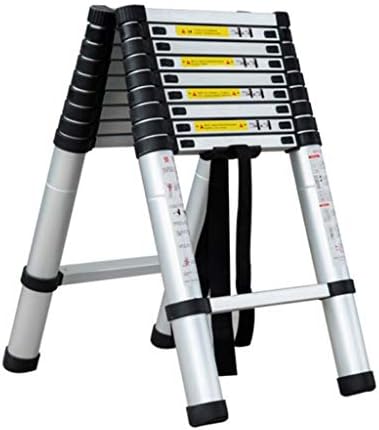 XEWNEG Telescoping Ladder, Folding Herringbone Ladder，Aluminum Telescopic Extension Tall Multi Purpose Loft Ladder, 330 Pound / 150 Kg (Size : 3.8+3.8m=7.6m(25ft))