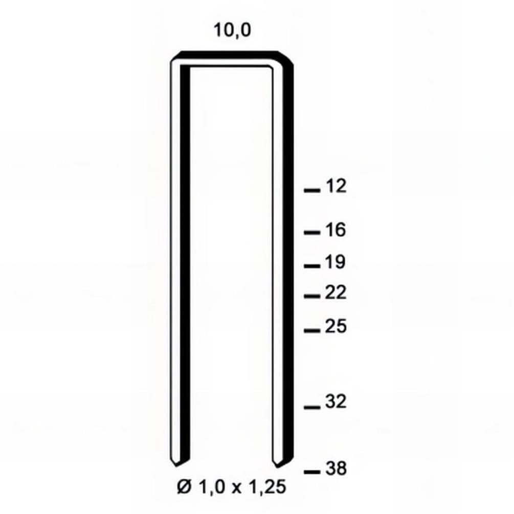 6.000 Grapas Em-25 – Galvanizadas Resinadas – 5,2 x 25 x 1 mm – D-Work