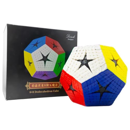 Image of YuXin HuangLong 8x8 Kilominx Speed Cube | World's First 8-Layer Dodecahedron Shape Mod | Professional Stickerless Royal Kilominx, Sculpted Grip & Anti-Pop Design, Expert Level Logic Puzzle