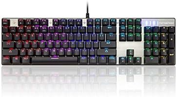 MOTOSPEED CK104 Mechanical Keyboard with Blue Red Switches,104-Key RGB Backlit Gaming Keyboard Aluminium USB Wired...