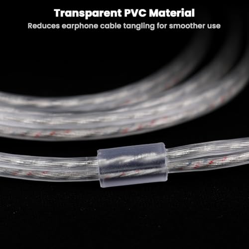 Image of AUDIOCULAR RC1 Replacement Cable for KZ IEMs, 0.75mm 2-Pin Silver-Plated Replacement Cable with HD Mic & 3-Button Control, 3.5mm Gold-Plated Jack Compatible with KZ Decet, Gale, ZA12, ZS10 PROX IEMs