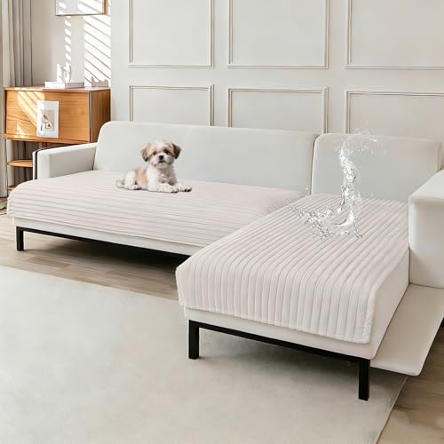 KELUINA Waterproof Couch Cover for Dogs, Sofa Covers Washable & Non-Slip, Soft Dog Bed Blanket...