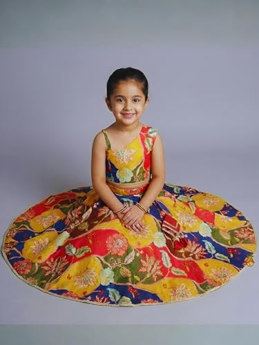 Image of Ethnic kurta for girls | Kids Salwar Suit Set | Girl's Printed top Sharara Dress Set for kids girls