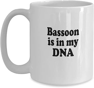 Amisk Funny Bassoon Coffee Mug Bassoon Is In My DNA Gift Ideas For Bassoon Lover Cup Humorous Gift Idea