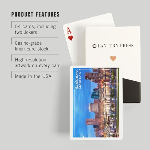 Naipes de Poker Skyline Baltimore Maryland, 52 cartas miniatura 3