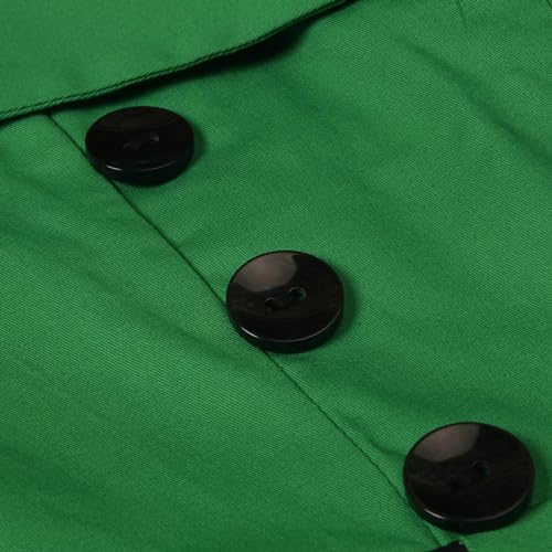 Image of KILLREAL Women's Vintage Polka Dot Print A-Line Pin Up Style Sleeveless Cocktail Party Casual Dress