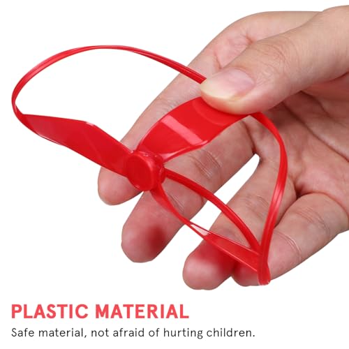 Toyvian Flugscheiben-Helikopter-Spielzeug Propellerspiel Mit 3 Griffen Und 6 Bunten Propellerscheiben Flugscheiben-Untertassenwerfer Spielzeug Für Kinder Verfolgungsspiel Für