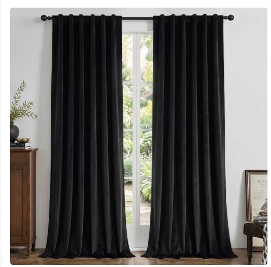 Joydeco Black Velvet 84in