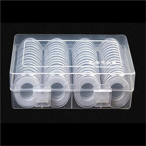 Capsulas plásticas transparentes para monedas 33mm 120 piezas miniatura 1