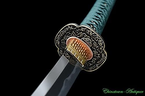 Miniatura 8 de GLW Sword Espada japonesa Honsanmai Kobuse Jihada forjó SandwichSteel Hamon Blade