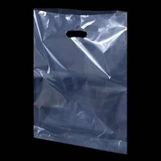 Plastic Carrier Bags UNIPACKLTD® Clear 54cm x 46cm + 7cm- (1 BOX - 50 BAGS)