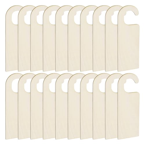 Crochets de poignée de porte en bois uxcell | Lot de 20 plaques à personnaliser
