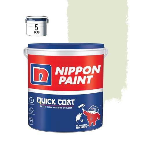 Image of Nippon Paint Quick Coat Interior Emulsion Paint - 5 KG (CLOVER PETAL)-Quick Drying, Good Coverage, Low VOC-Paint for Wall, Living Room