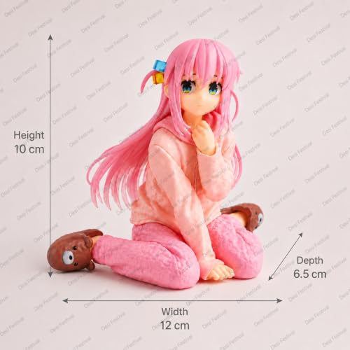Image of Hitori Gotoh Premium Action Figures Collectible for Office Desk, Study Table, Car Dashboard, Decoration for Anime Lovers, Fans, Kids, Collectors