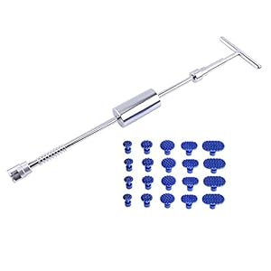 Kit Debosselage sans Peinture, Outils de réparation carrosserie debosselage carrosserie, avec Bloc de 20 Onglets