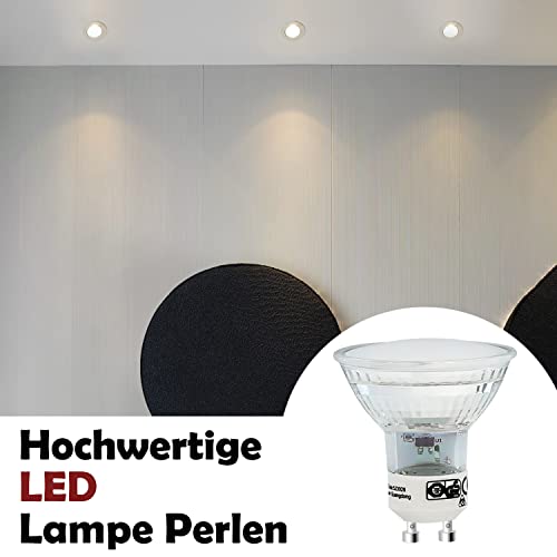 Homefire 10er GU10 LED Glühbirne Warmweiß Leuchtmittel 4W Glühlampe PAR16 Einbaustrahler Abstrahlwinkel 120 ° Strahler Spot 3000K Küchenlampe Deckenstrahler für Deckenspot Wandspot Wohnzimmer